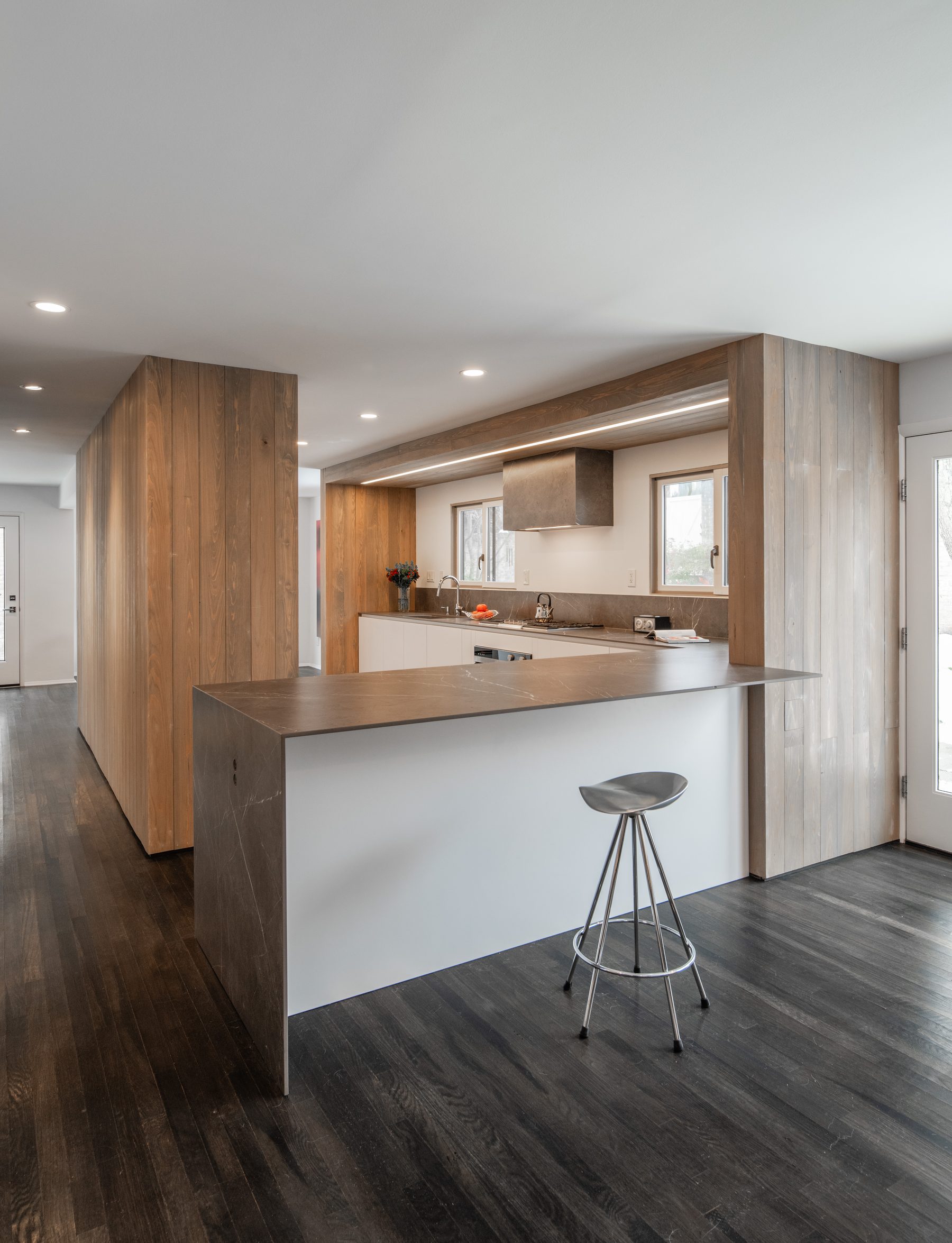 A mid-century house opened up, Bethesda, MD